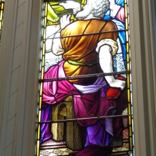 Stained glass window at St John's Church, Willis St