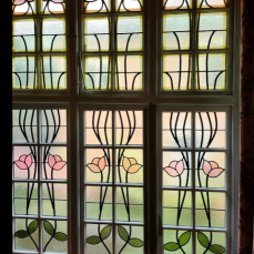 Stained glass windows of a 1906 Mt Victoria house